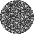 thumbnail image 1 of Ahgly Company Machine Washable Indoor Round Transitional Charcoal Black Area Rugs, 6' Round, 1 of 7