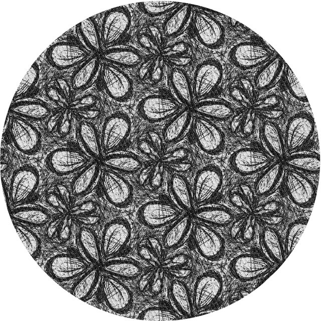 Ahgly Company Tapis Rond Lavable en Machine Intérieur Transitionnel Noir Charbon, 4 Pieds Rond