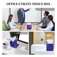 thumbnail image 6 of Goofa Neon Gradient Blue Tissue Box Cover PVC Leather Tissue Holder Square Facial Tissue Case Facial Paper Organizer Dispenser for Bathroom, Vanity Countertop, 6 of 8