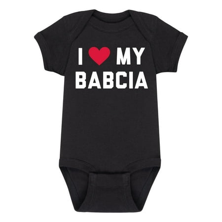 

Instant Message - I Love My Babcia - Infant Baby One Piece