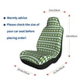thumbnail image 4 of Naloa Light Green Squares Car Seat Covers 2PCs Front Car Seat Covers Universal fit for Most Cars SUVs and Trucks - 2 PCS, 4 of 5