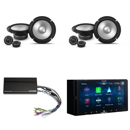 Alpine iLX-W670-S Digital Multimedia Receiver &2 Pairs Alpine S2-S65C Type S 6.5" Component Speakers w/ Power Pack
