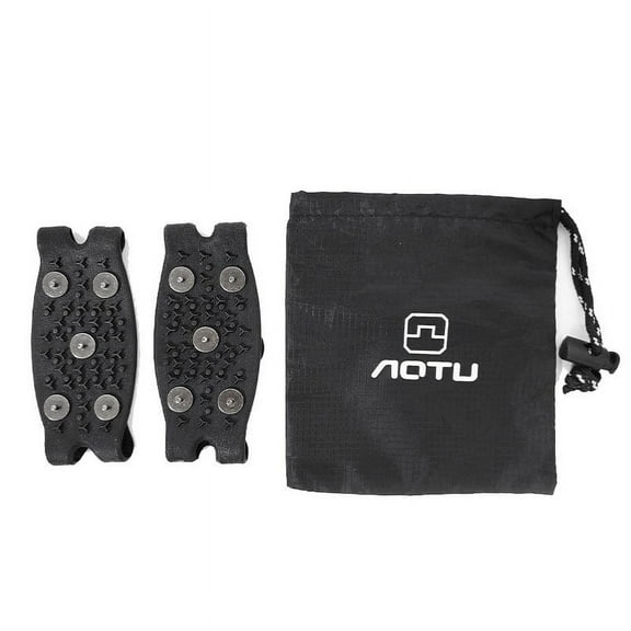 Non-Slip Ice Cleats for Elderly | 5-Claw Crampon Shoe Chains for Snow & Ice | Anti-Fall Boot Grips with Elastic Fit for Shoe Sizes 30-46 | Invisible Transparent Design | Includes 1 Pair