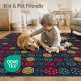 thumbnail image 4 of ODIKA 8'x10' Washable Area Rug Dice Alt Graphic Men Funky Aesthetic Mosaic Cartoon Mens Anime Flowing Dynamic for Living Room, Under Sectional, Family , Durable, Non-Slip, 4 of 7