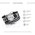thumbnail image 3 of Reloj de pulsera con patrón de oscilación de corazón de cuarzo con correa de cuero de PU para mujer a la moda (negro), 3 of 5