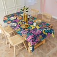 thumbnail image 5 of Pioneer Flower Floral Print Pattern Rectangle Tablecloth 60"x120",Waterproof Polyester Rectangle Table Cloth, Wipeable Spillproof Polyester Tablecloth for Dining, Camping, Indoor and Outdoor, 5 of 6
