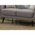 thumbnail image 2 of AC Pacific Upholstered Mid-Century Crystal Love Seat, Gray, 2 of 2