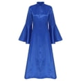 thumbnail image 2 of TiaoBug Robe pour Femmes d'Église et de Clergé à Manches Évasées Robe Élégante Robe Maxi de Clergé Robes de Pasteur d'Église Bleu P, 2 of 7