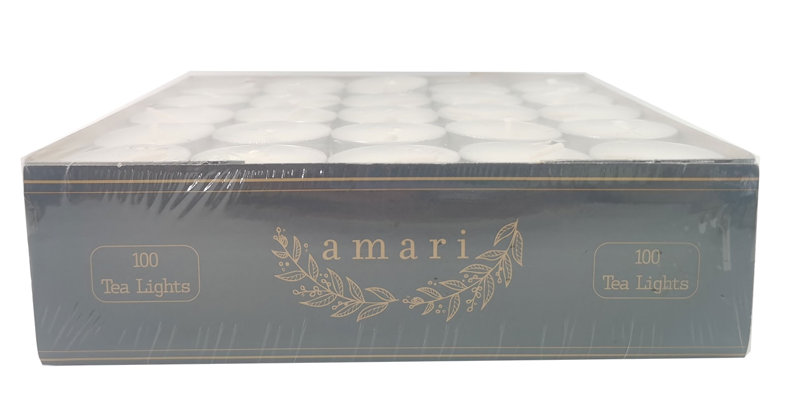Amari White Unscented Indoor/Outdoor Tealight Candles, 100 Count - image 3 of 6