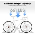thumbnail image 3 of 700C Road Bike Wheel Set, 45# Steel Ultra-Light Aluminium Alloy Front Rear Bike Wheels, 661Lbs Load Front&Rear Bicycle Wheel Set Aluminum Rim C/V Brake Compatible with 7-12 Speed, 3 of 7