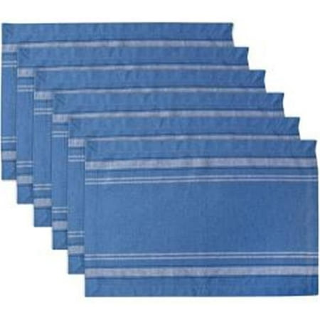 

Blue Chambray French Stripe Placemat Set of 6