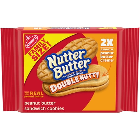Nutter Butter Double Nutty Peanut Butter Sandwich Cookies, 15.27 oz.