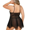 thumbnail image 2 of Lingerie for Women Plus Size, PUTUO Plus Size Lingerie, Mesh Lace Bridal Chemise Plus Size Lingerie, Strap Chemise See Through Babydoll Lingerie, 2 of 6
