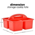 thumbnail image 2 of Plastic Classroom Storage Caddy Organizer with Handle, 6-Pack 3 Compartments, Teacher Supply Caddy for Classroom Organization, Table, Desk, Office, Craft Art Caddy - Assorted Colors, 2 of 8