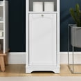 thumbnail image 6 of Modern Tall Bathroom Storage Cabinet, Floor Cabinet Organizer with Laundry Hamper and Adjustable Shelves, 6 of 9