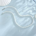 thumbnail image 4 of Artrylin Pearl Necklace for Men,Pearl Necklaces for Women,6mm 16 inch White Pearl Necklace Jewelry make a good birthday, anniversary， bridesmaids gift, and Christmas present, 4 of 7