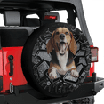 thumbnail image 3 of Lotusprinthandmade Beagle Crack Spare Tire Cover Without Backup Camera Hole 6 Sizes, 3 of 8