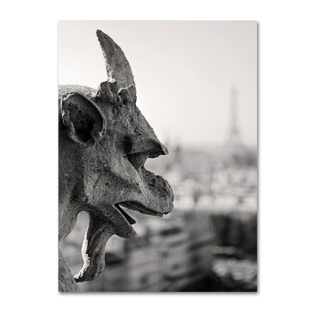 Trademark Fine Art "Gargoyle Paris" Canvas Art by Pierre Leclerc