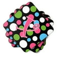 thumbnail image 2 of Letter X Initial Monogram - Polkadots and Pink Foam Coaster Set of 4, 2 of 3