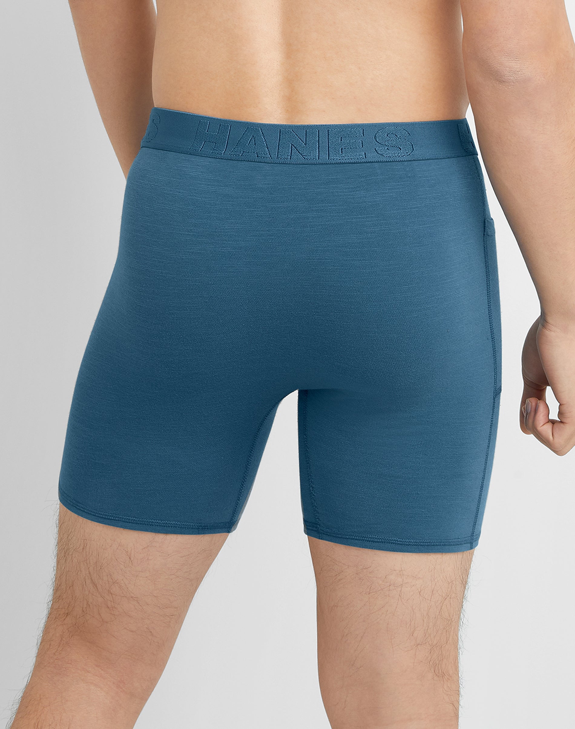 Hanes Explorer Men's Boxer Brief Underwear, Red/Blue, 2-Pack Blue/Red L