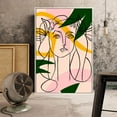 thumbnail image 2 of IDEA4WALL Framed Canvas Wall Art Minimalist Abstract the Head of a Woman Painting Prints for Modern Home Decoration Ready to Hang - 24x36 inches, 2 of 4