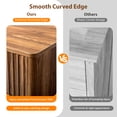 thumbnail image 3 of Ktaxon Fluted Tall 5 Drawer Dresser Solid Wood Chest of Drawers with Soft Close Slides Storage Cabinet for Bedroom Living Room Entryway Walnut, 3 of 9