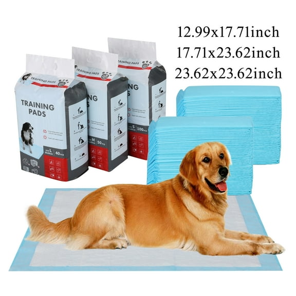 SAYFUT Large Dog Pee Pads, Thicker Puppy Pads, Super Absorbent Pee Pads for Dogs, Disposable Dog Training Pads for Doggies, Cats, Rabbits, Leak-Proof Pet Pads for Housetraining, 40/ 50/100 Count