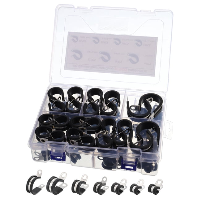 Unique Bargains 84pcs Câble Pinces Kit d'Assortiment, Pince Isolée en Caoutchouc en Acier Inoxydable