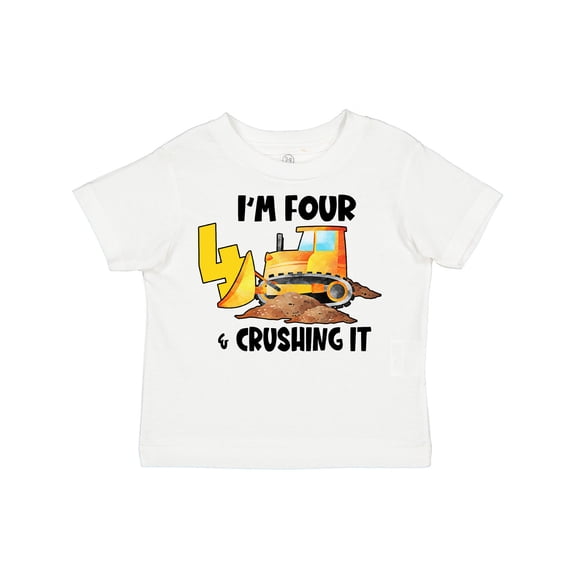 Inktastic I'm 4 and Crushing It Construction 4th Birthday Boys or Girls Toddler T-Shirt