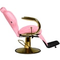 thumbnail image 4 of Silla Sillon Barberia Hidraulico Nanofort Peluqueria Reclinable Salon rosa, 4 of 8