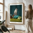 thumbnail image 3 of Cat on fancy cushion - Photography Cat Vintage Humor Retro Cocktail Animal Mid-Century Modern Oak Framed Wall Art Print 20 x 30 inches, 3 of 80