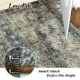 thumbnail image 6 of Wondo Floral Washable Rugs, 6x9 Area Rug for Living Room, Soft Large Boho Bedroom Rug, Botanical Non Slip Ultra Thin Floor Carpet for Dining Room Nursery Office, Brown, 6 of 8