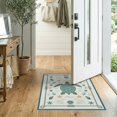thumbnail image 2 of ODIKA 2'x3' Washable Throw Rug Non-Slip, Low Profile, Flatwoven, Easy Care Door Nautical Ocean Turtle Round Coral Reef Marine Jellyfish for Hallway, Study Room, 2 of 7