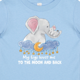 thumbnail image 4 of Inktastic My Gigi Loves Me to the Moon and Back Elephant Family Boys or Girls Baby T-Shirt, 4 of 5