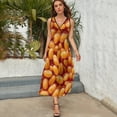 thumbnail image 3 of Baked Beans Womens Night Club Maxi Dress V Neck Sleeveless Bohemia Long Dresses, 3 of 9