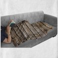 thumbnail image 6 of Rustic Soft Flannel Fleece Throw Blanket, Old Wooden Aged Barn Door with Padlock Abandoned Vintage Farmhouse Rural Village Photo, Cozy Plush for Indoor and Outdoor Use, 60" x 80", Brown, by Ambesonne, 6 of 6