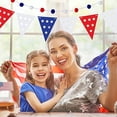 thumbnail image 5 of Bfogop Pom Pom Garland 4th of July Decorations, Patriotic Red White Blue Felt Ball Garland, 6.6ft Long 30 Cute Pompom Balls String, Ornaments for Home Birthday Holiday Party, 5 of 7