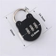 thumbnail image 1 of 1PC TSA Customs Colorful Code Lock For Travel Luggage Password Changeable Lock Contrast Color Design Padlock Cabinet Locker 2# black, 1 of 6