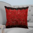 thumbnail image 4 of 18x18 Pillow Covers Set of 2, Ombre Red Geometric Throw Pillow Covers Decorative Couch Cushion Case, Modern Abstract Art Microfiber Square Pillowcases for Bedroom Car Living Room, 4 of 7