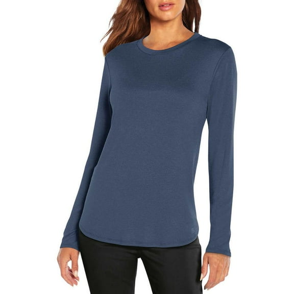 BANANA REPUBLIC Womens Crewneck Pullover Top,Blue,Large