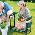 thumbnail image 2 of Folding Sturdy Garden Kneeler Gardener Kneeling Pad & Cushion Seat Knee Pad Seat Green, 2 of 5