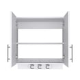thumbnail image 4 of Depot E-Shop DE-MLB8976 12 x 4 in. Albany Wall Mounted Cabinet with Broom Hangers & Metal Handles, White, 4 of 6