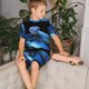 thumbnail image 4 of Fotbe Blue Viper Snake Pijama Estampada de 2 Piezas para Niños – Ropa de Dormir de Manga Corta Cómoda para Niños y Niñas, Camiseta y Shorts de Algodón-X-Large, 4 of 6