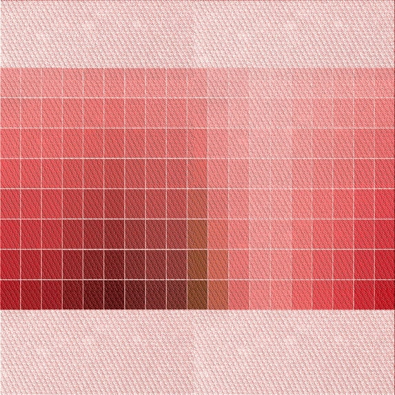 Ahgly Company Machine Washable Indoor Square Transitional Pink Area Rugs, 6' Square