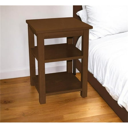 HomeRoots 548313 28 in. Brown Solid Wood Nightstand