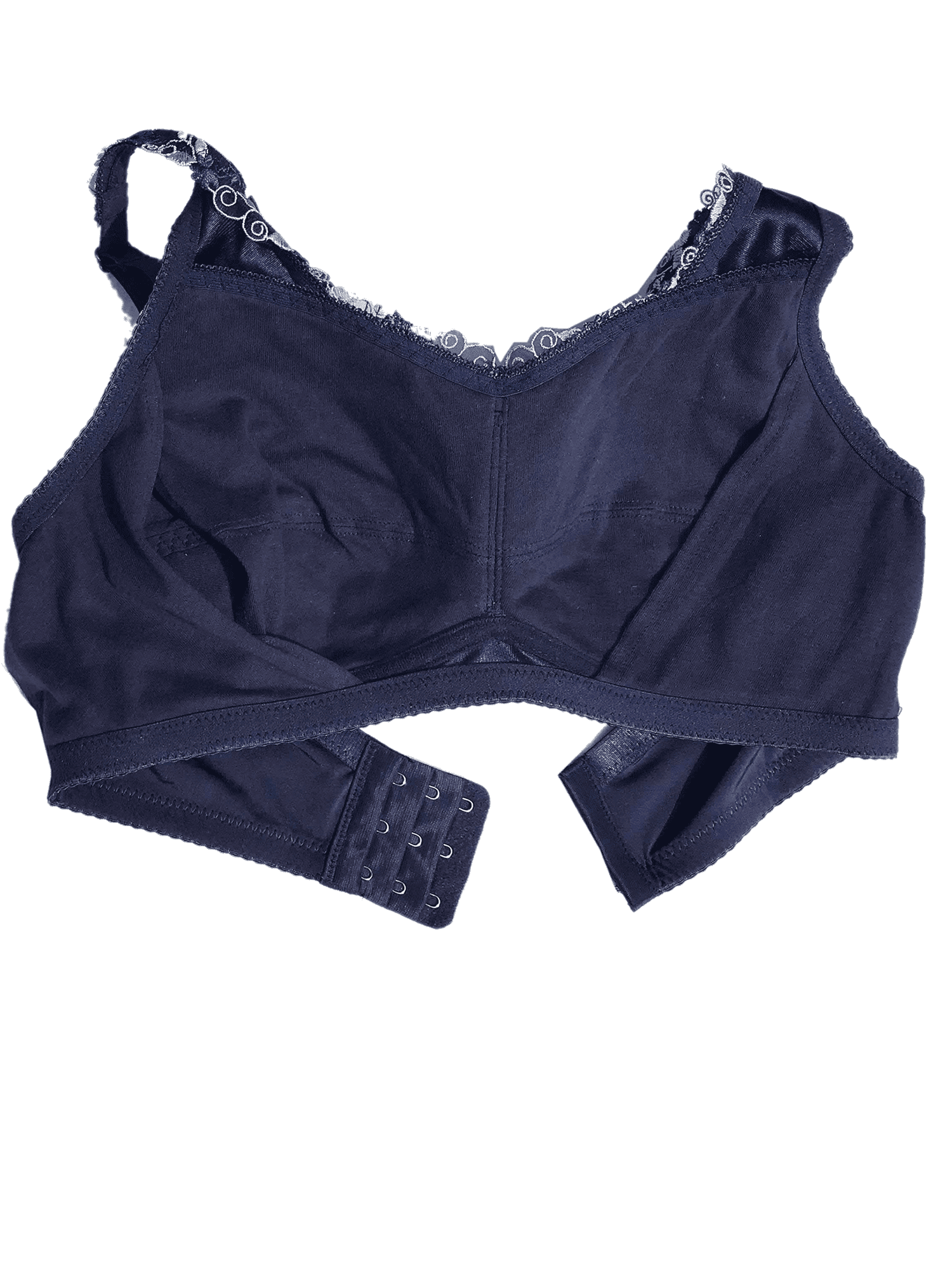 BIMEI Women's Post Surgery Mastectomy Bra with Pockets Surgical Lace Contour with a Full Profile Wire Free Fashion Everyday Bra 8466,Blue,40B