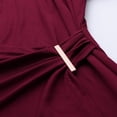 thumbnail image 3 of Ketyyh-chn99 Robes pour Femmes Grande Taille Robe Mini Robe de Soirée Robe d'Été Manche à Volants Ample Fluide Plissée Robe Mini Bordeaux,2TG, 3 of 5