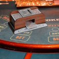thumbnail image 2 of Automatic Card Shuffler 2 Decks Of Cards Battery Operated Poker Rummy Battery Operated In Wood Look, Nature, For Cards Size 8.8 X 6.3cm, 2 of 3
