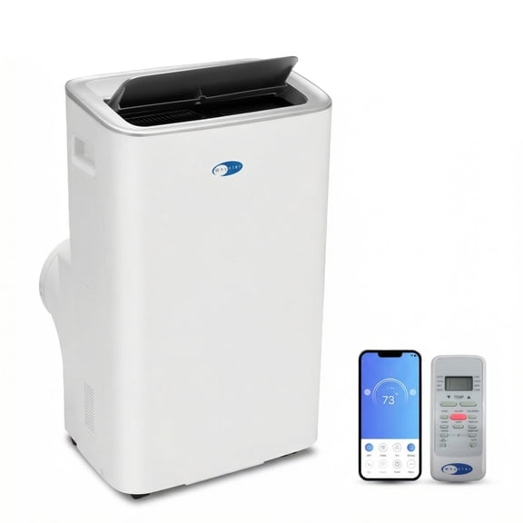 Whynter 10000 BTU SACC Dual Hose Portable Air Conditioner, 13000 BTU ASHRAE, Inverter AC with WiFi, Cools up to 500 Sq Ft, ARC-1280WX