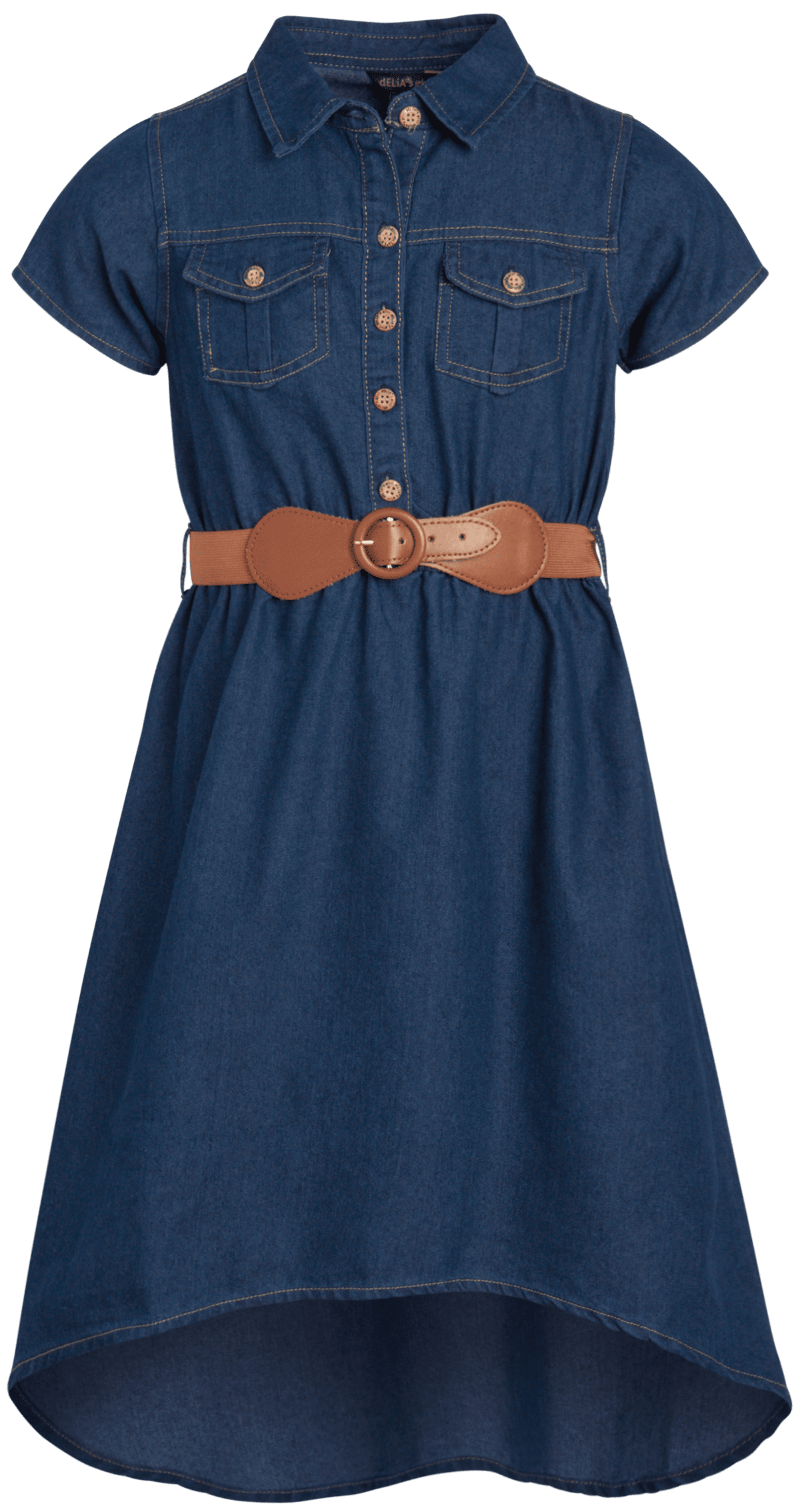 dELiA*s Girls' Dress - Belted Boho Denim Peasant Jean Dress for Girls ...
